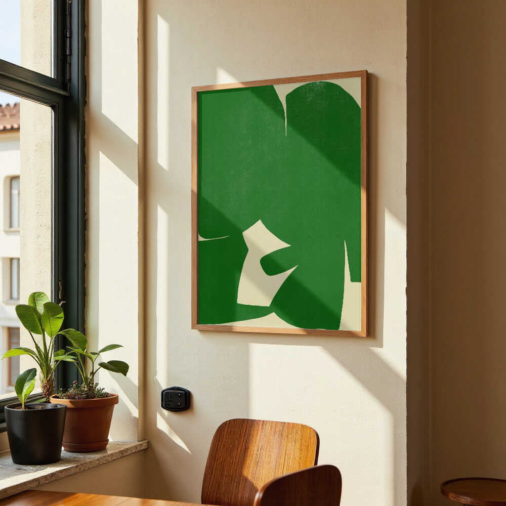 Large Abstract Cut Out In Green by Little Dean