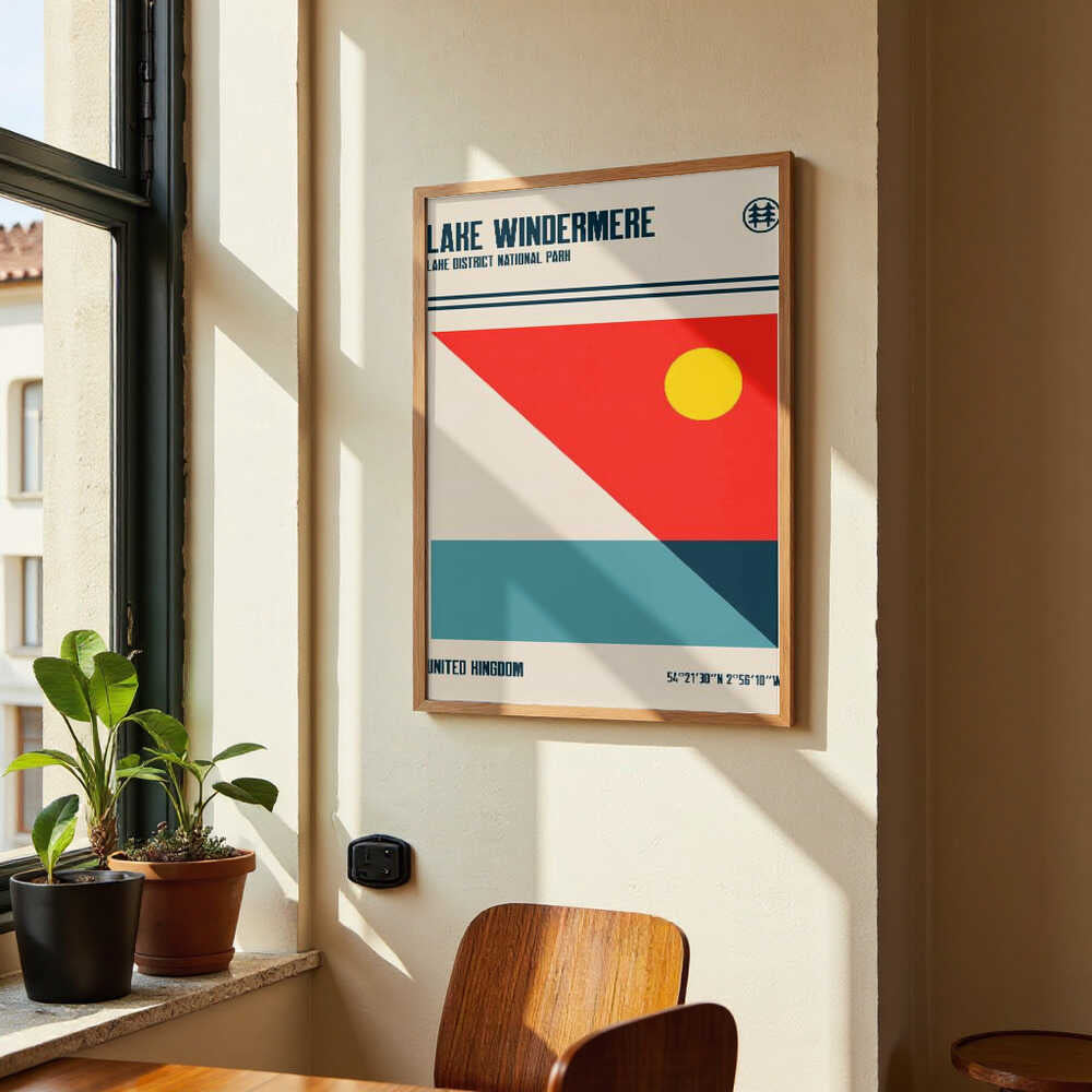 Lake Windermere Lake District National Park Travel Poster by Retrodrome