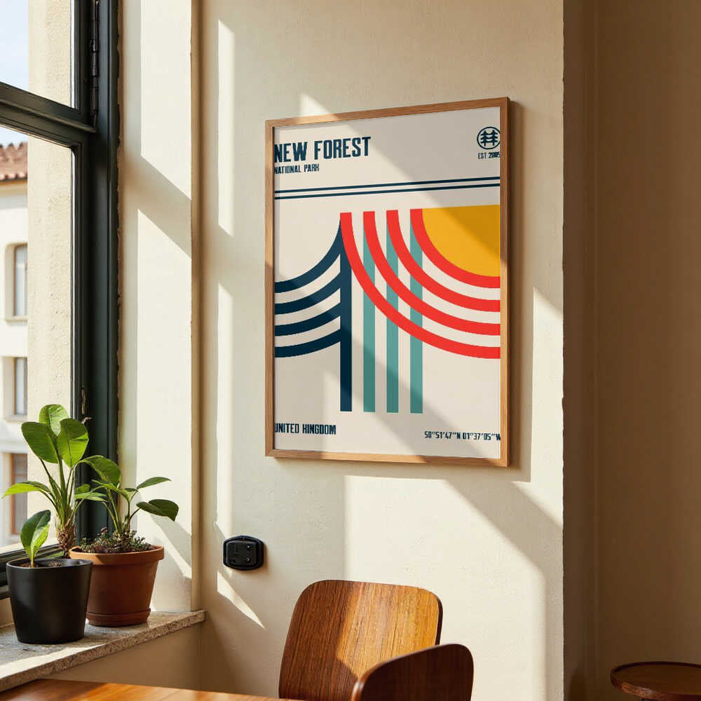 New Forest National Park Travel Poster by Retrodrome