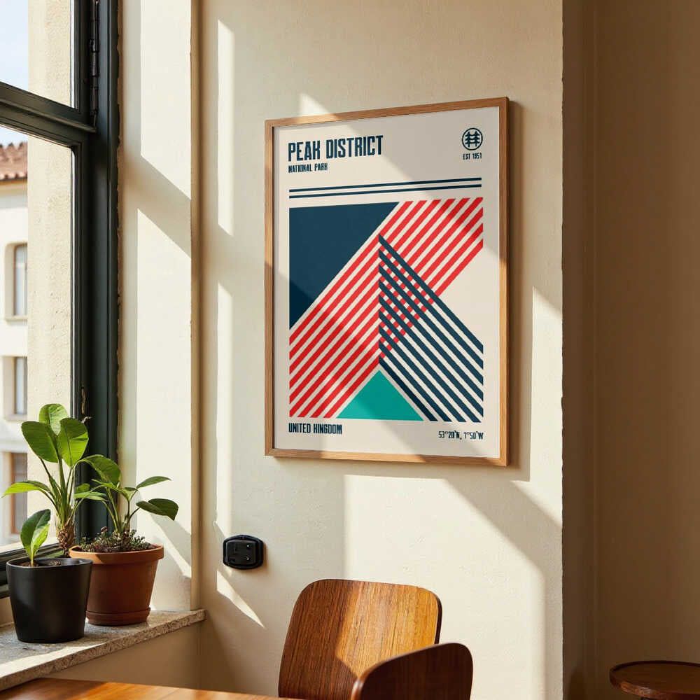 Peak District National Park Travel Poster by Retrodrome