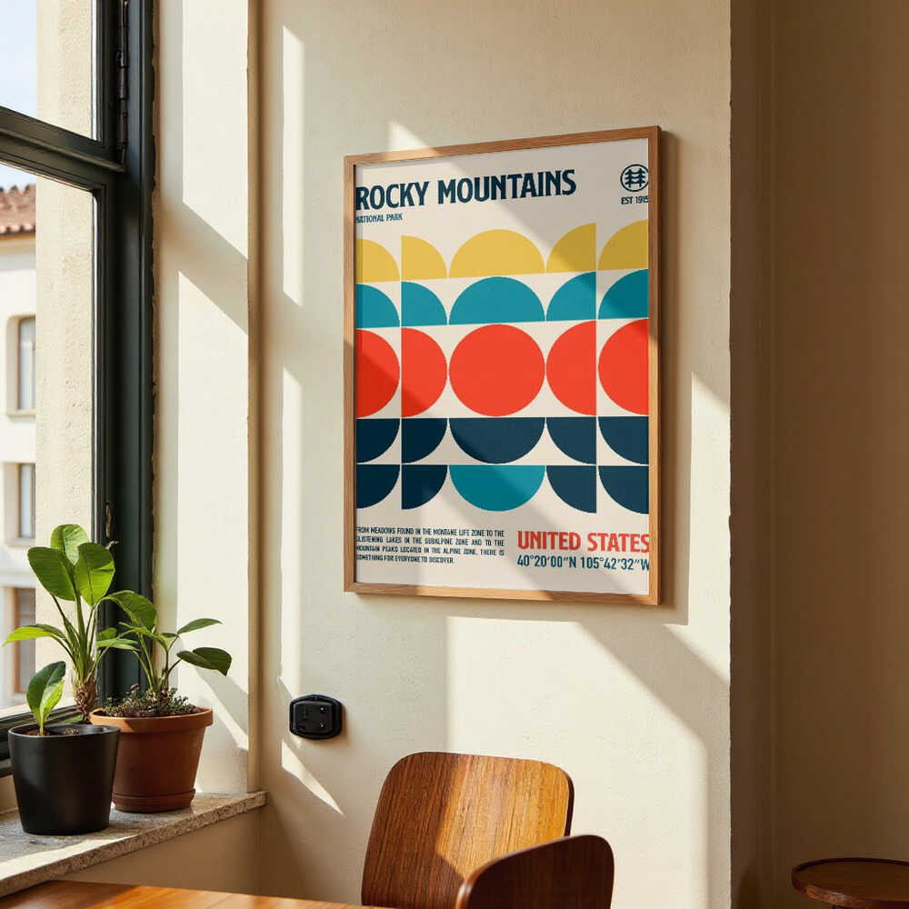 Rocky Mountains National Park Reiseposter von Retrodrome