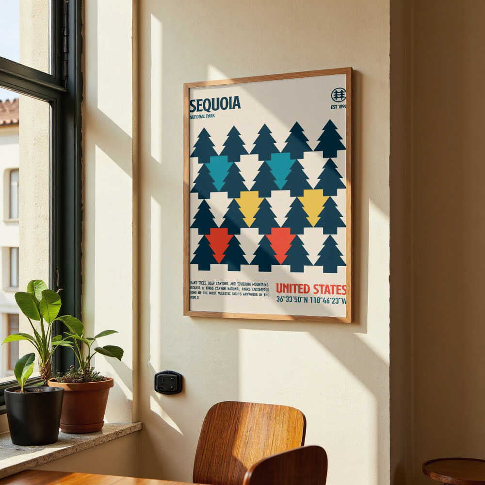 Sequoia National Park Travel Poster by Retrodrome