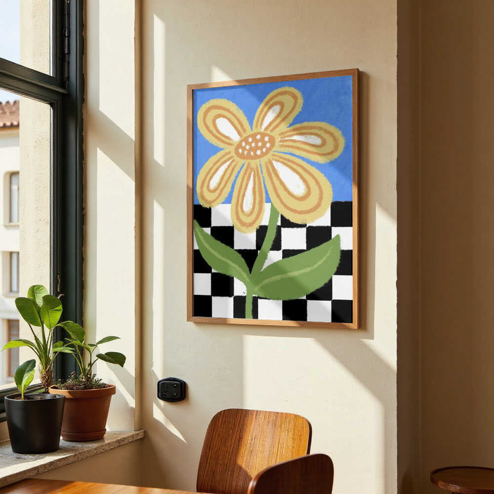 Stilisierte gelbe große Blume von Martina