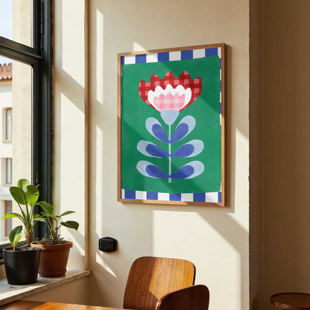 Floral Design with Bold Geometric Shapes by Elena Ristova