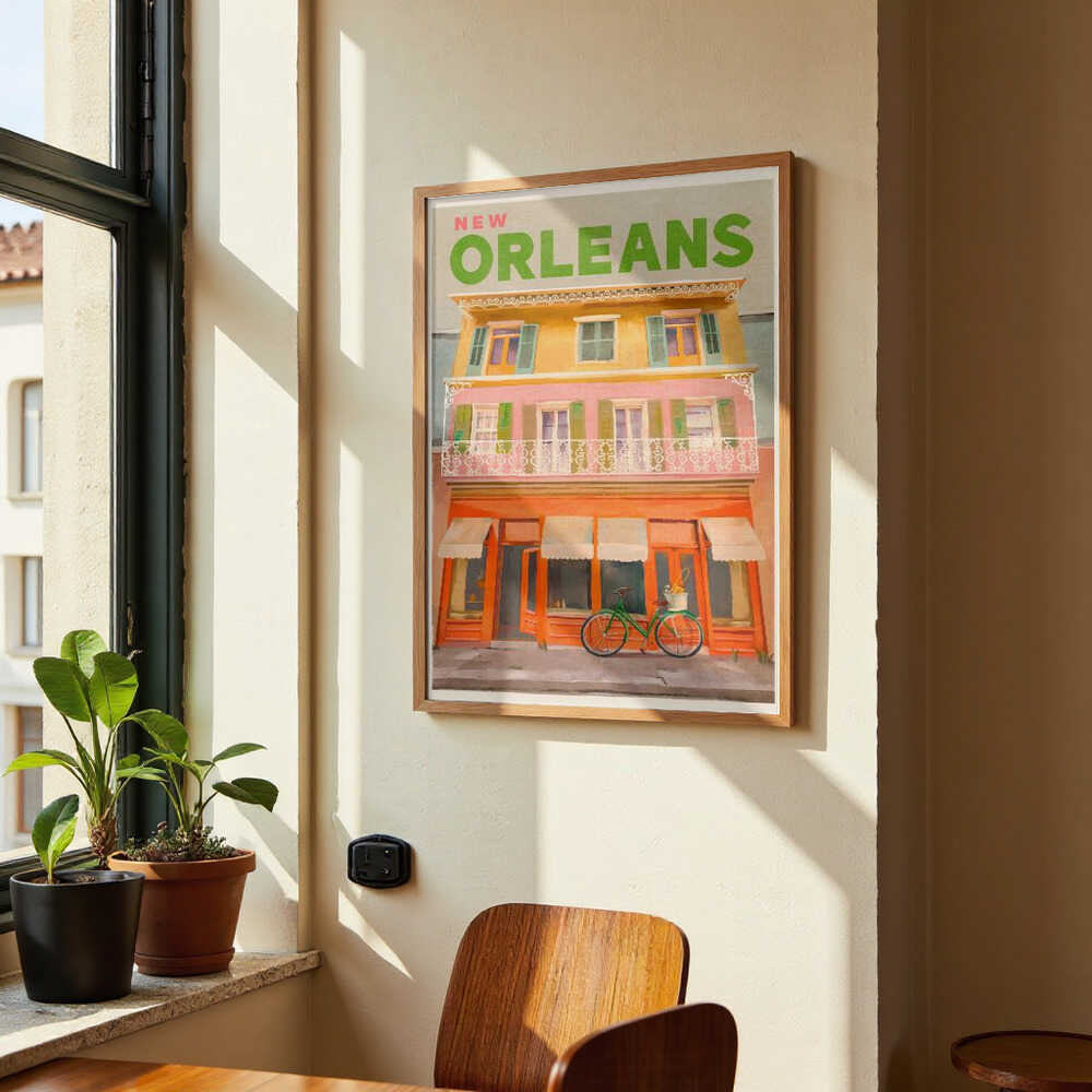 New Orleans Louisiana Vintage Travel Poster by The Whiskey Ginger