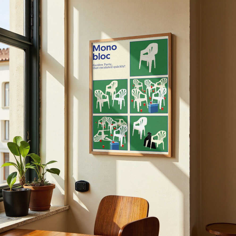 Poster Monobloc Five Squares by Rosi Feist