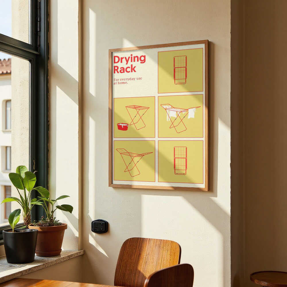 Poster Drying Rack by Rosi Feist