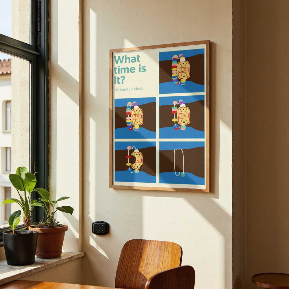 Poster Candy Clock by Rosi Feist
