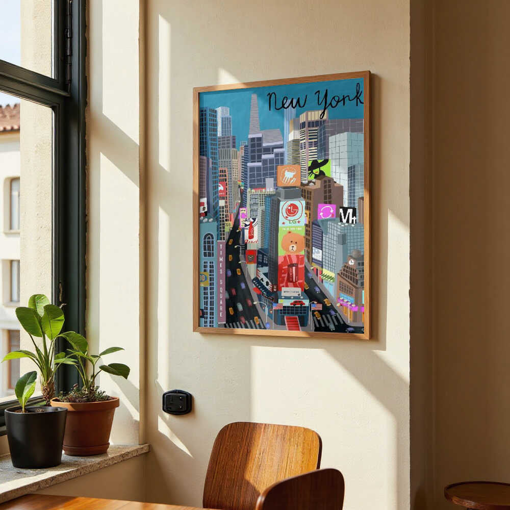 Times Square, New York Illustration by Artist Carla Daly by Carla Daly