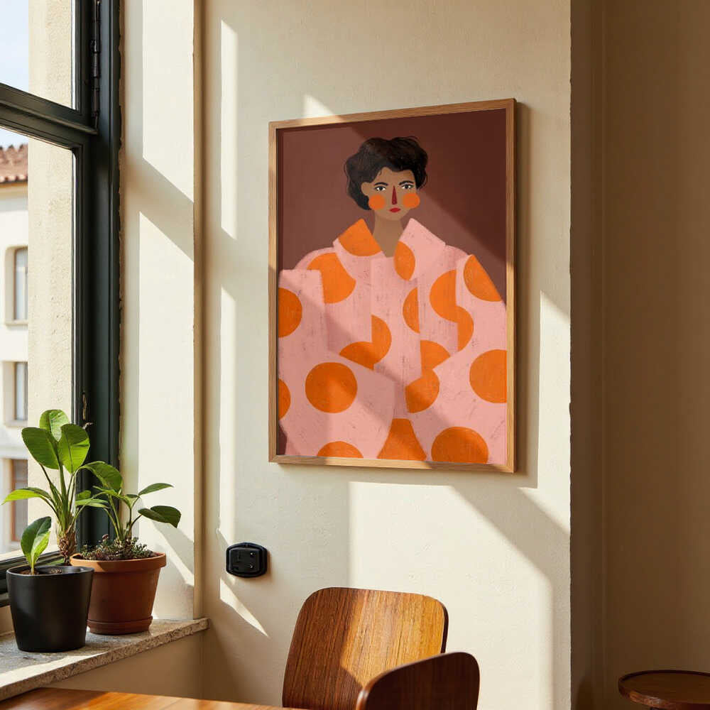 Woman With Orange Dots by Bea Müller