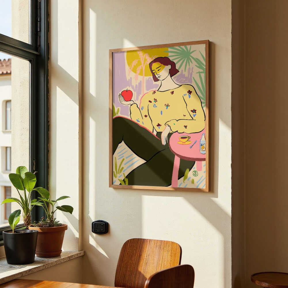 Woman With Apple by Sandra Poliakov