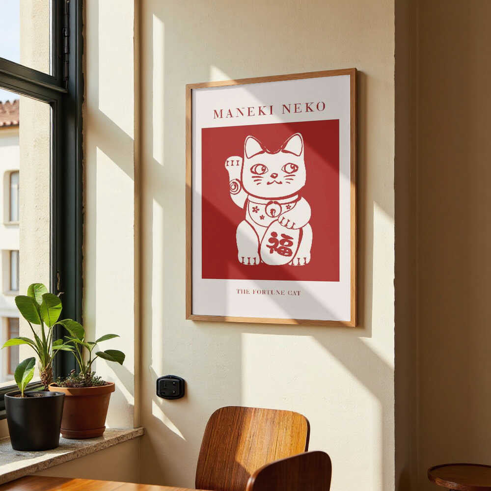 Maneki-Neko Cat Red by KsanaKalpa