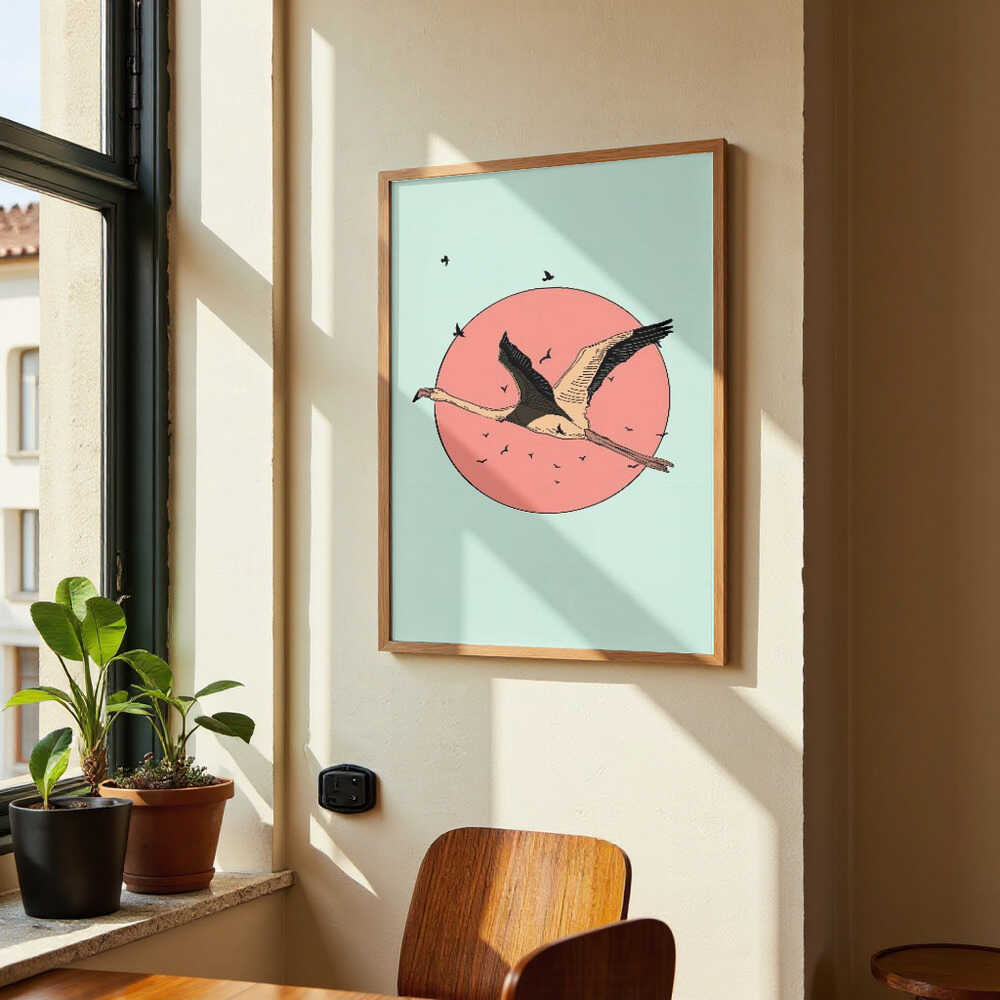 Flamingo In Flight by Nicholas