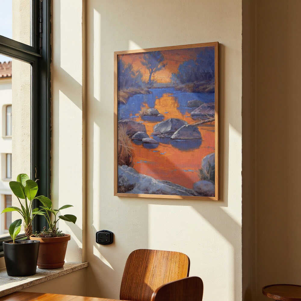 Sonnenuntergang über einem ruhigen Fluss von Cody DeLong