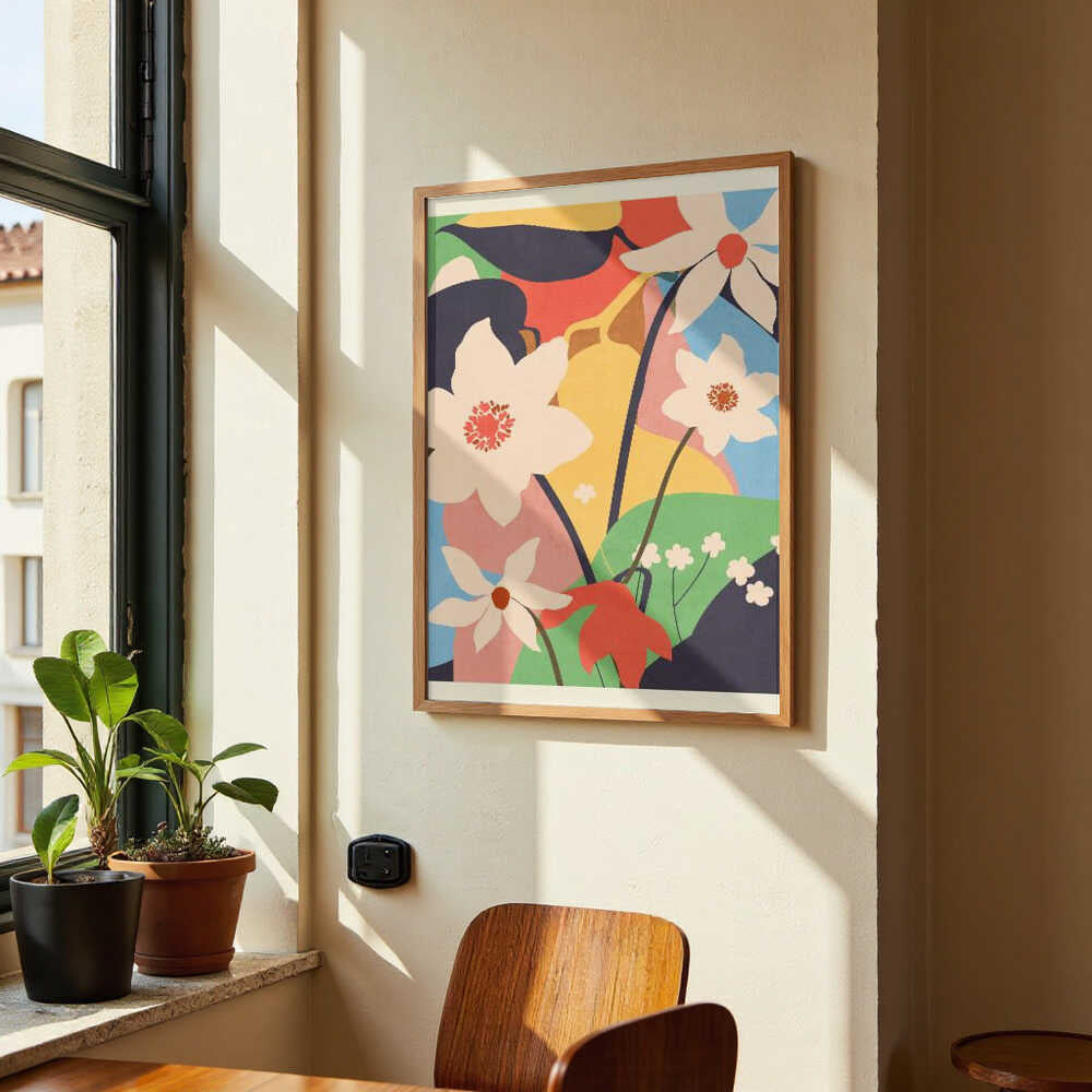 Abstract Art Landscape Flowers by ThingDesign