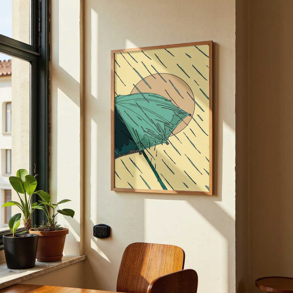 Umbrella in the Rain by Nicholas