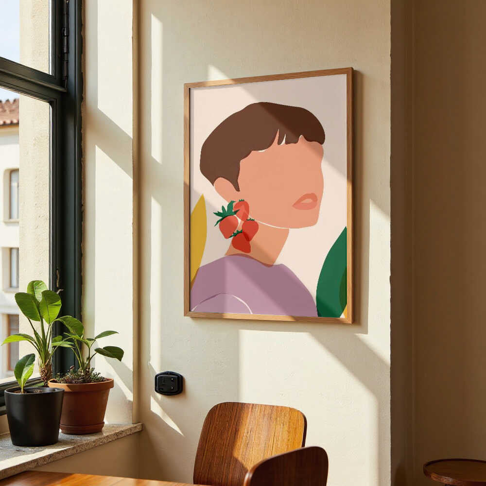 Abstract Strawberry Earrings by Kintsugi99