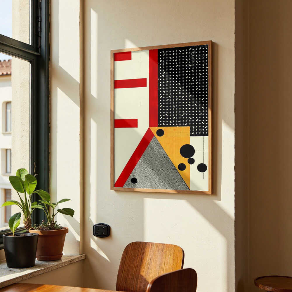 Bold Red Lines and Black Dots by Petr Strnad