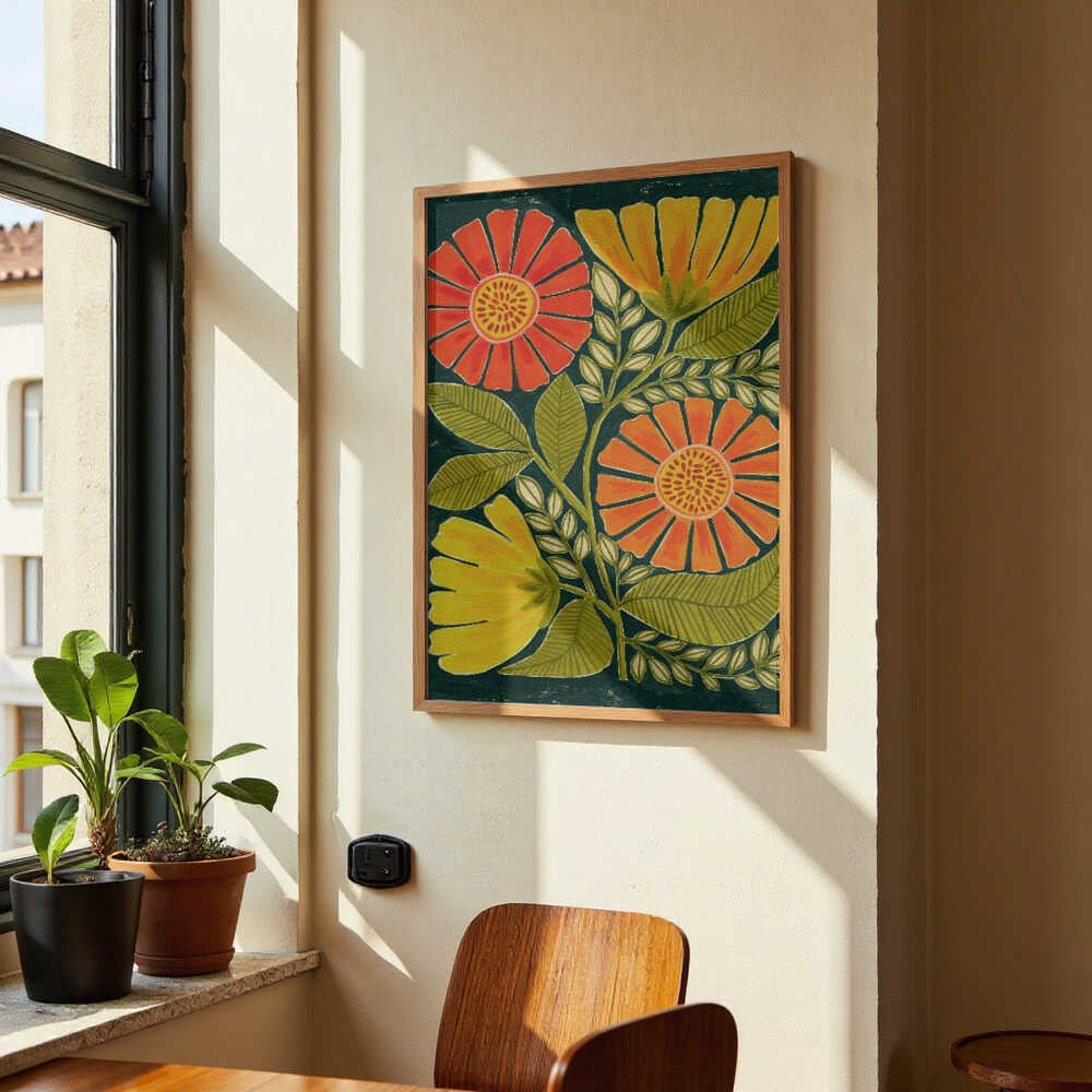 Vibrant Orange And Yellow Flowers by Susan Black