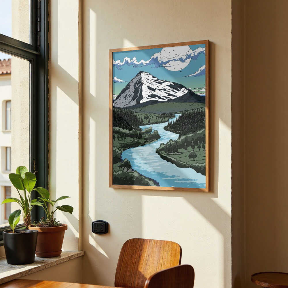 Bergkette und Fluss von Nicholas