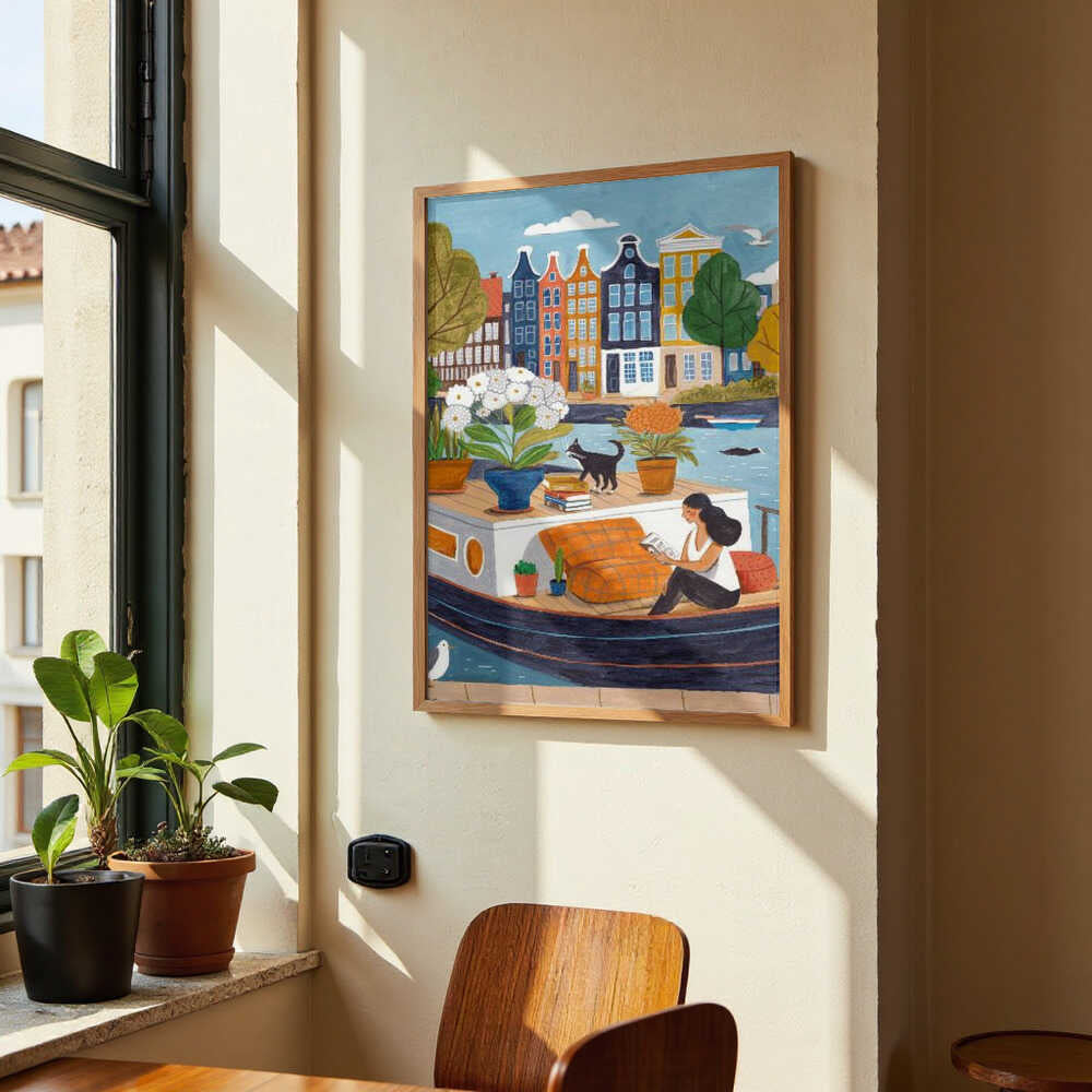 Amsterdam city life on a boat by Caroline Bonne Müller