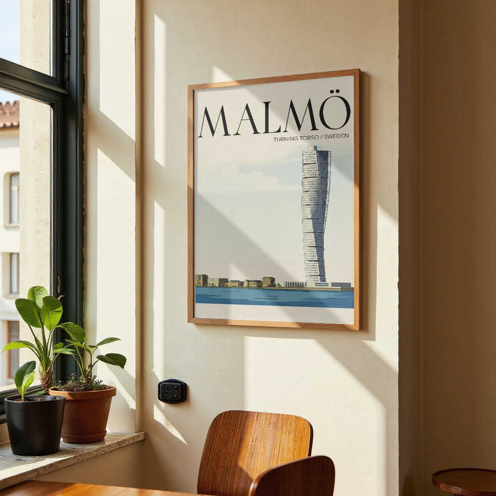 Malmö Travel Poster by Andreas Magnusson