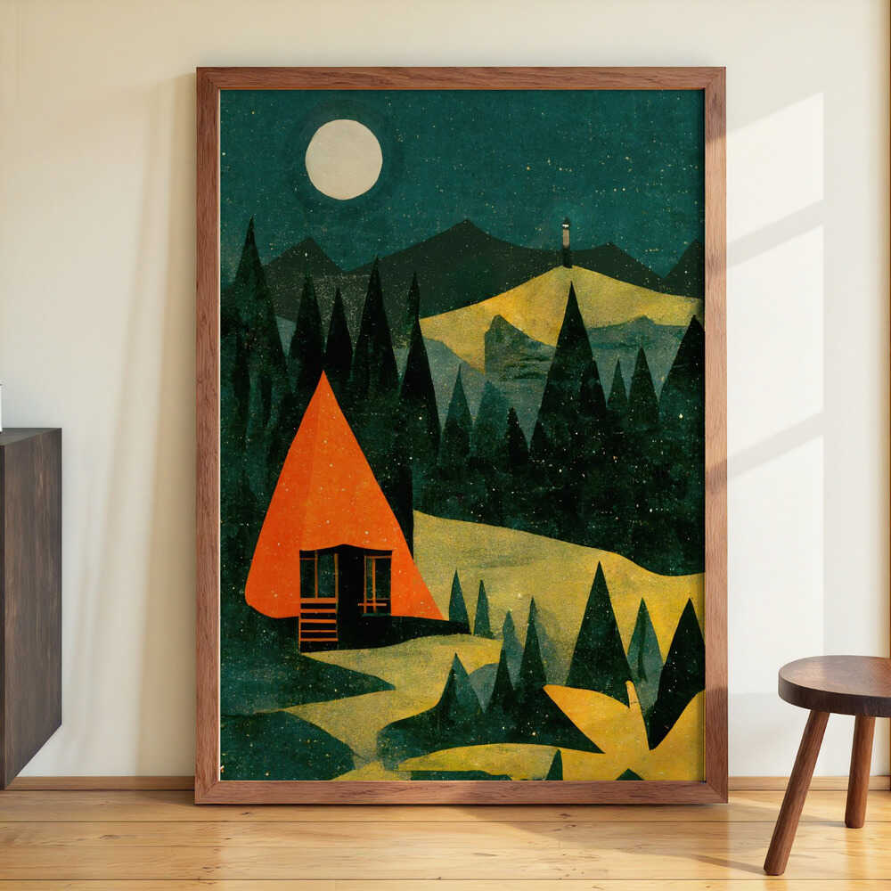 Moonlit Cabin Dream von Treechild