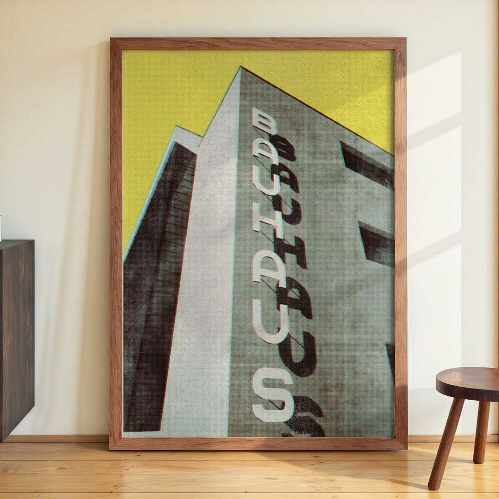 Bauhaus Dessau architecture in vintage magazine style by Rosana Laiz Blursbyai