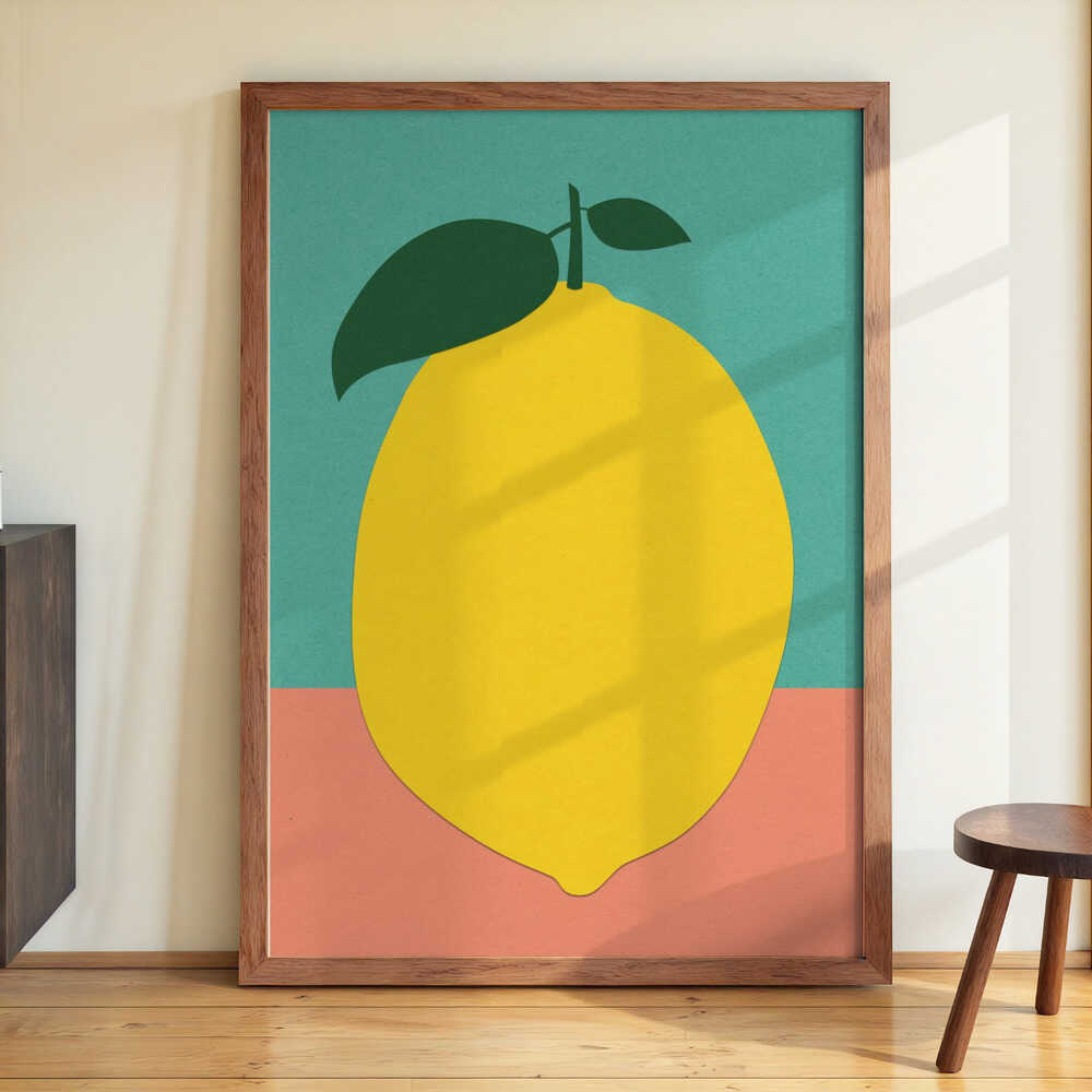 Lemon With Two Leaves by Rosi Feist