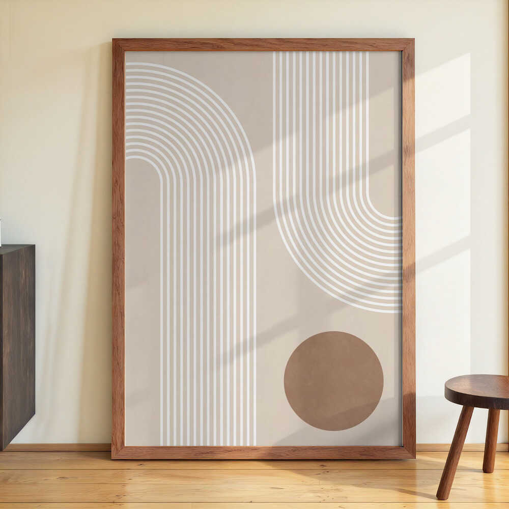 Beige Arc Poster by Elena Ristova