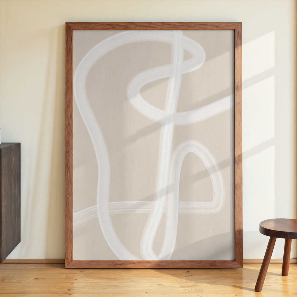 White Brush Stroke Poster by Elena Ristova