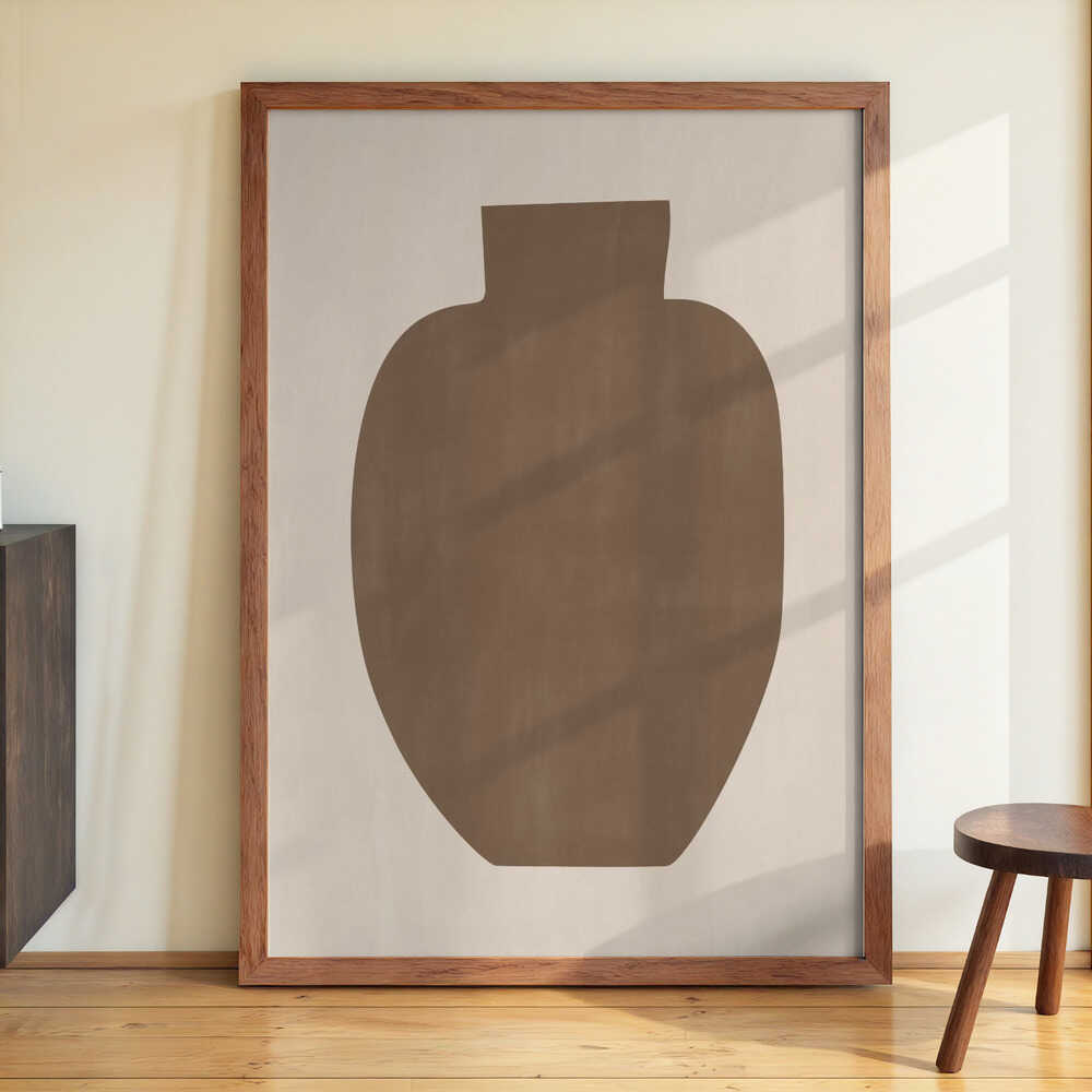 Brown Silhouette of a Vase by Elena Ristova