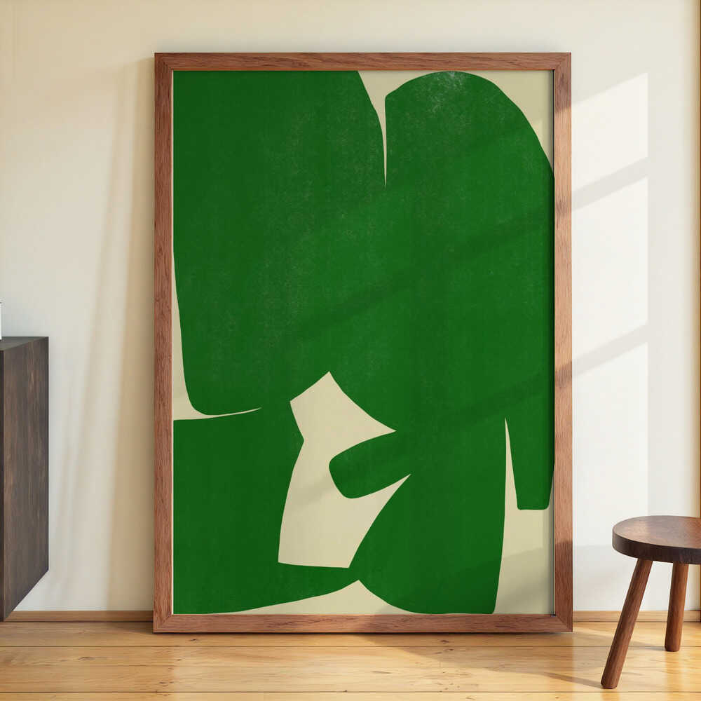 Large Abstract Cut Out In Green by Little Dean