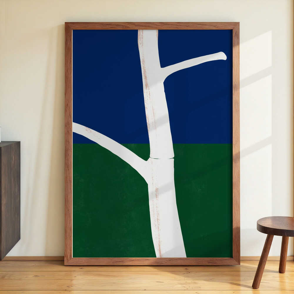 Stark White Tree Trunk With Branches by Little Dean