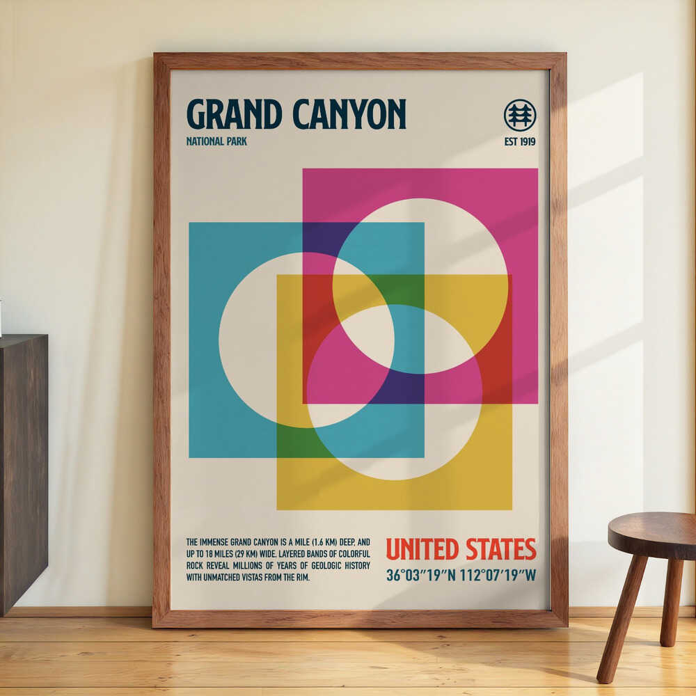 Grand Canyon National Park Reiseposter von Retrodrome