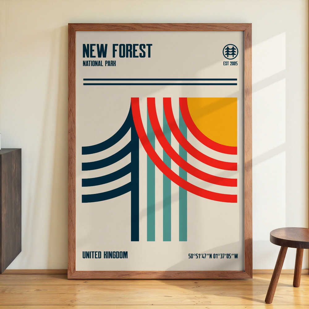 New Forest National Park Travel Poster by Retrodrome