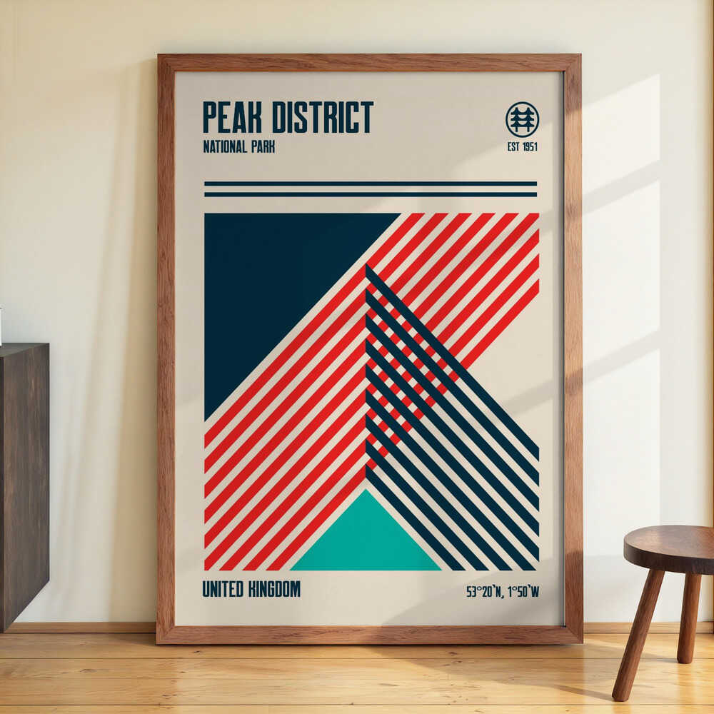 Peak District National Park Travel Poster by Retrodrome