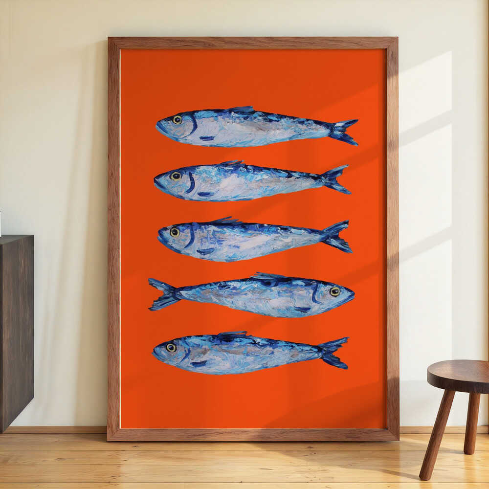 Sardinen auf Orange von Alice Straker