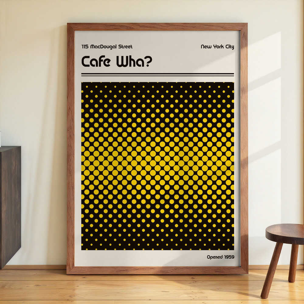 Cafe Wha Retro Poster by Retrodrome