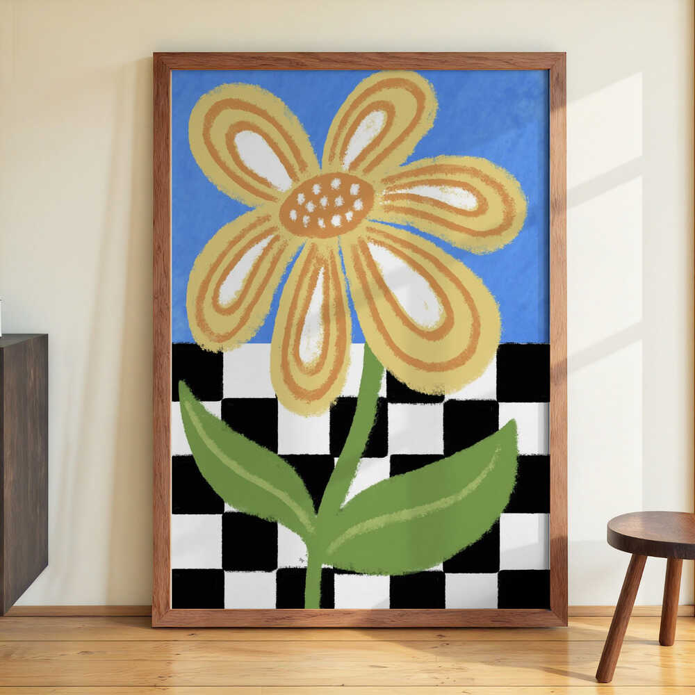 Stilisierte gelbe große Blume von Martina