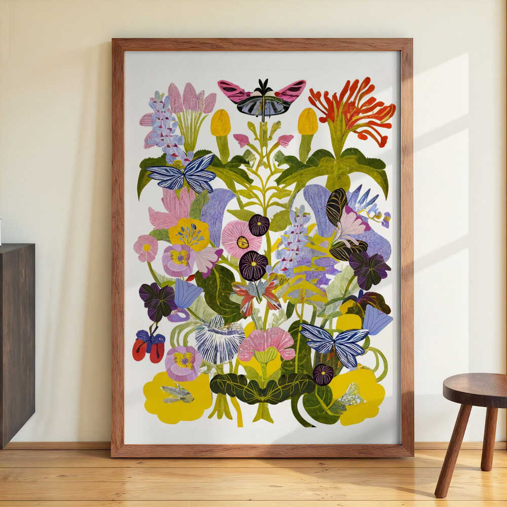 Abstract Autumn Floral by Rafaela Mascaro