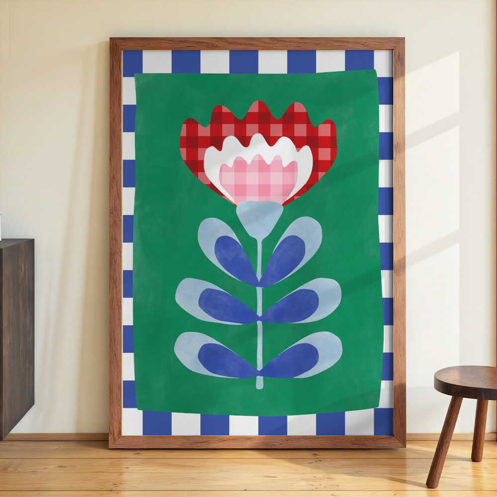 Floral Design with Bold Geometric Shapes by Elena Ristova