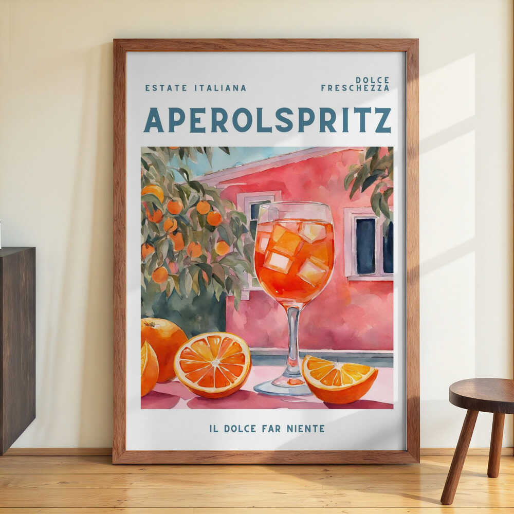 Aperol Spritz, Aquarell, Fresh by Ohkimiko