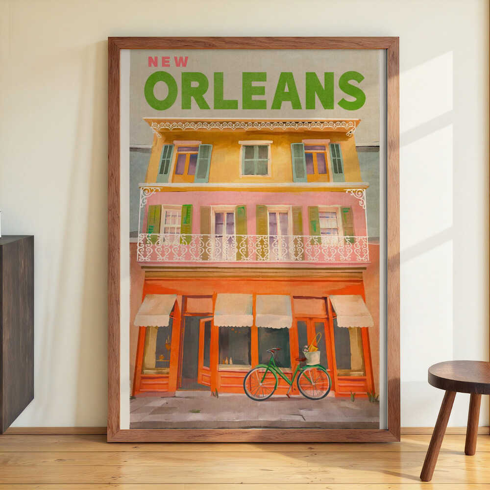 New Orleans Louisiana Vintage Travel Poster by The Whiskey Ginger