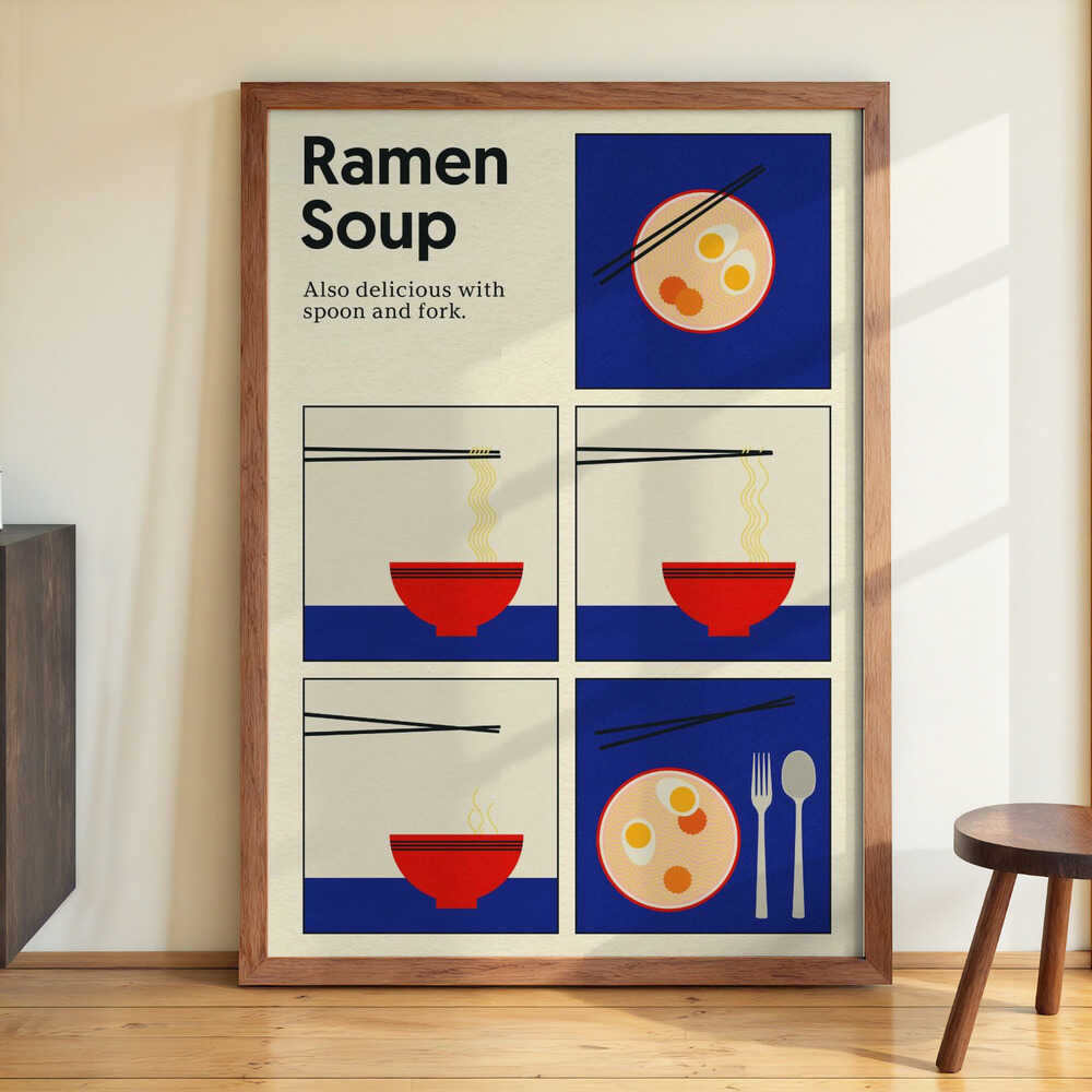 Poster Ramen Soup by Rosi Feist