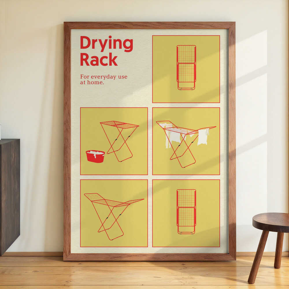 Poster Drying Rack by Rosi Feist