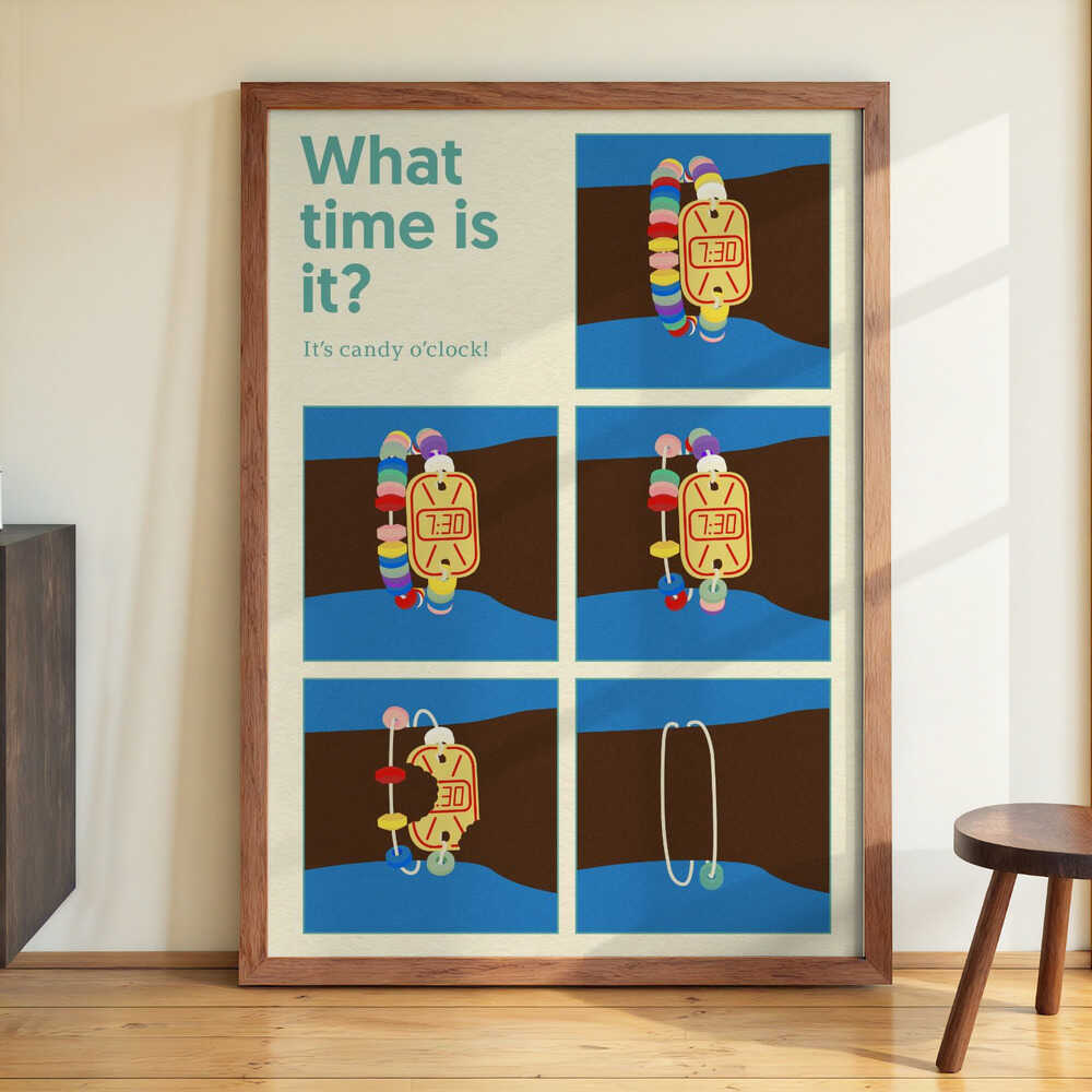 Poster Candy Clock by Rosi Feist