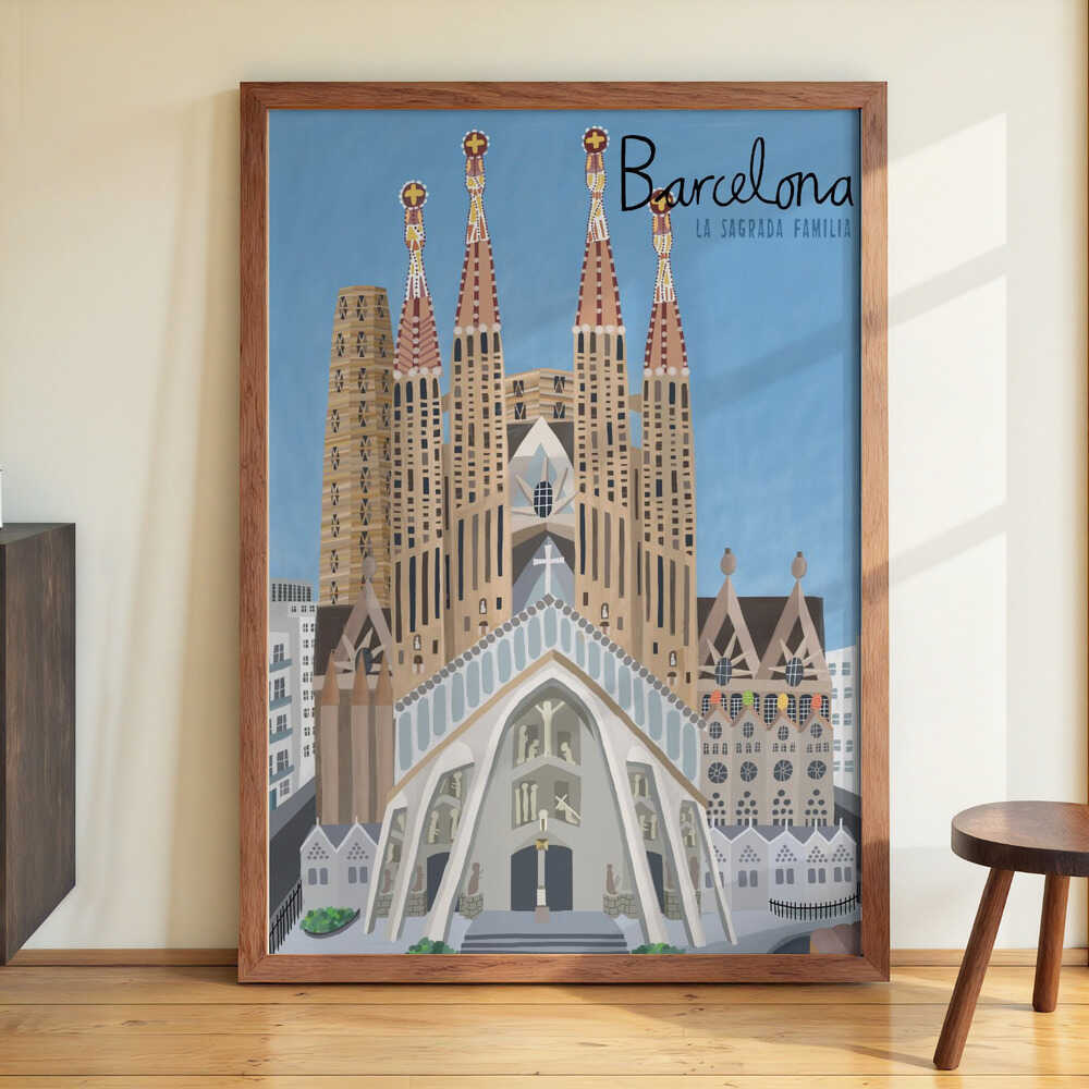 The Sagrada Familia, Barcelona by Artist Carla Daly by Carla Daly