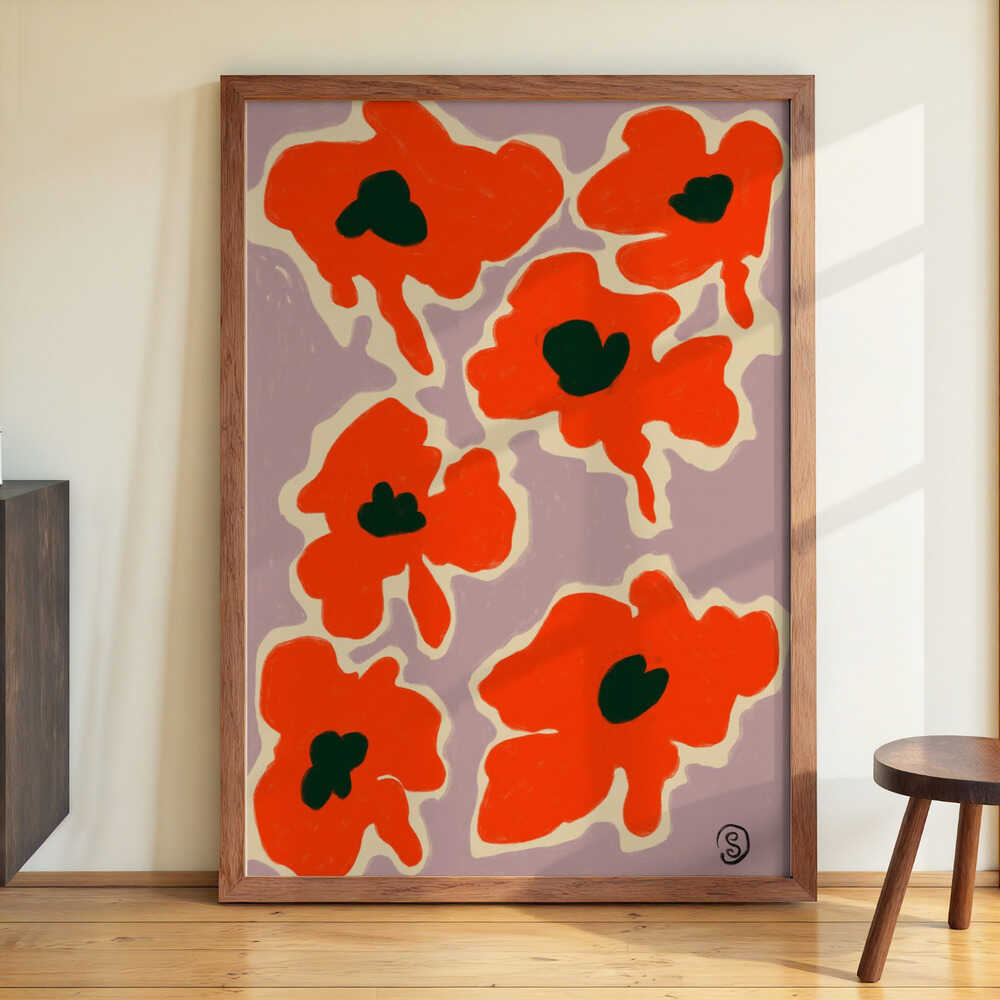 Vibrant Poppy Flowers by Sandra Poliakov