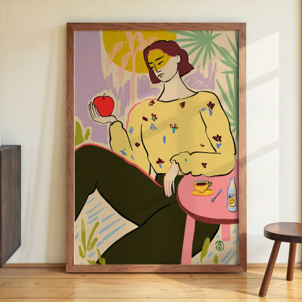 Woman With Apple by Sandra Poliakov